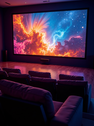 太空科幻电影海报，宇宙星空背景，外星飞船造型，蓝色光影效果，未来科技感